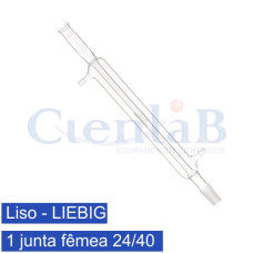 Condensador de Liebig tipo liso com 1 junta 24/40 fêmea, tamanho 150 mm Condensador de Liebig tipo liso com 1 junta 24/40 fêmea, tamanho 150 mm