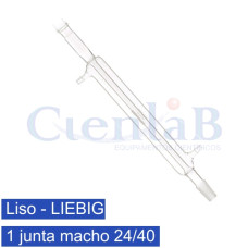 Condensador de Liebig tipo liso com 1 junta 24/40 macho, tamanho 150 mm Condensador de Liebig tipo liso com 1 junta 24/40 macho, tamanho 150 mm