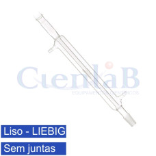Condensador de Liebig tipo liso sem juntas, tamanho 150 mm Condensador de Liebig tipo liso sem juntas, tamanho 150 mm
