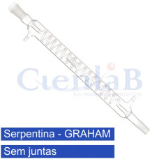 Condensador de Graham tipo Serpentina sem juntas, tamanho 150 mm Condensador de Graham tipo Serpentina sem juntas, tamanho 150 mm