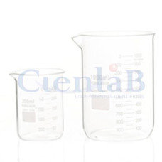 Copo Becker - Forma baixa - Tipo Griffin - Graduado com bico - Borossilicato 5ml Copo Becker - Forma baixa - Tipo Griffin - Graduado com bico - Borossilicato 5ml