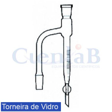 Dean Stark Graduado Com 2 juntas M / F 24/40  com torneira de vidro,  5mL - Divisão: 1/10