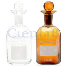 Frasco BOD Aferido Rolha 19 Âmbar com Certificado de Calibração RBC - Capacidade 300 mL