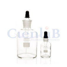 Frasco Conta-Gotas INCOLOR com pipeta esmerilhada e tetina de borracha, capacidade  30ml