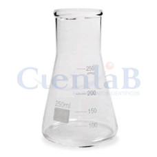 Erlenmeyer graduado - Boca larga - Borossilicato, capacidade   50ml