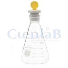 Erlenmeyer graduado - Rolha plástica - Borossilicato, capacidade 10ml Erlenmeyer graduado - Rolha plástica - Borossilicato, capacidade 10ml