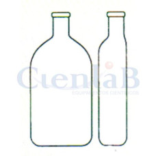 Frasco Roux com borda para cultura, capacidade  800ml