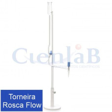Microbureta de Bang com torneira rosca Flow, capacidade 1 ml Microbureta de Bang com torneira rosca Flow, capacidade 1 ml