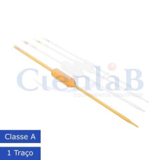 Pipeta volumétrica 1 traço esgotamento total CLASSE A. Capacidade 0.5ml Pipeta volumétrica 1 traço esgotamento total CLASSE A. Capacidade 0.5ml
