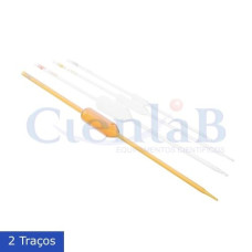 Pipeta volumétrica 2 traços esgotamento parcial. Capacidade 0.5ml Pipeta volumétrica 2 traços esgotamento parcial. Capacidade 0.5ml