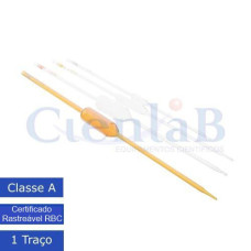 Pipeta  Volumétrica 1 Traço Esgotamento Total CLASSE A - Certificado Rastreável RBC - Capacidade 0.5ml