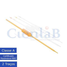 Pipeta  Volumétrica 2 Traços Esgotamento Parcial CLASSE A - Certificado Rastreável RBC - Capacidade 0.5ml
