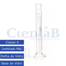 Proveta de Vidro Graduada Divisão 1/10 Base e Rolha de Vidro CLASSE 'A' - Certificado de Calibração em 3 Pontos RBC - Capacidade 5ml Proveta de Vidro Graduada Divisão 1/10 Base e Rolha de Vidro CLASSE 'A' - Certificado de Calibração em 3 Pontos RBC - Capacidade 5ml