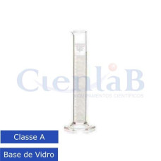 Proveta de Vidro graduada base de vidro CLASSE 'A' gravação baixo relevo. Capacidade 10ml Proveta de Vidro graduada base de vidro CLASSE 'A' gravação baixo relevo. Capacidade 10ml