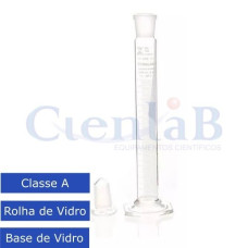 Proveta de Vidro graduada base e rolha vidro CLASSE 'A' gravação baixo relevo. Capacidade 5ml Proveta de Vidro graduada base e rolha vidro CLASSE 'A' gravação baixo relevo. Capacidade 5ml