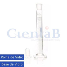 Proveta de Vidro graduada base sextavada vidro e rolha de vidro. Capacidade 5ml Proveta de Vidro graduada base sextavada vidro e rolha de vidro. Capacidade 5ml
