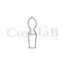 Rolha de vidro oca assoprada cabeça chata. Junta 14/20